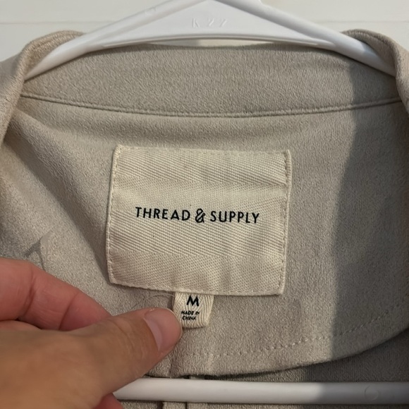 Thread and Supply Suede Open Front Jacket - Picture 2 of 5